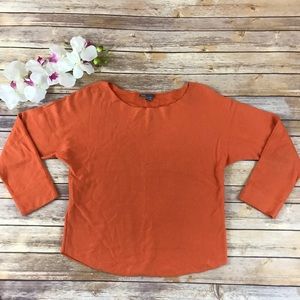 Vince Women Sweater Long Sleeve Sz S Orange Top